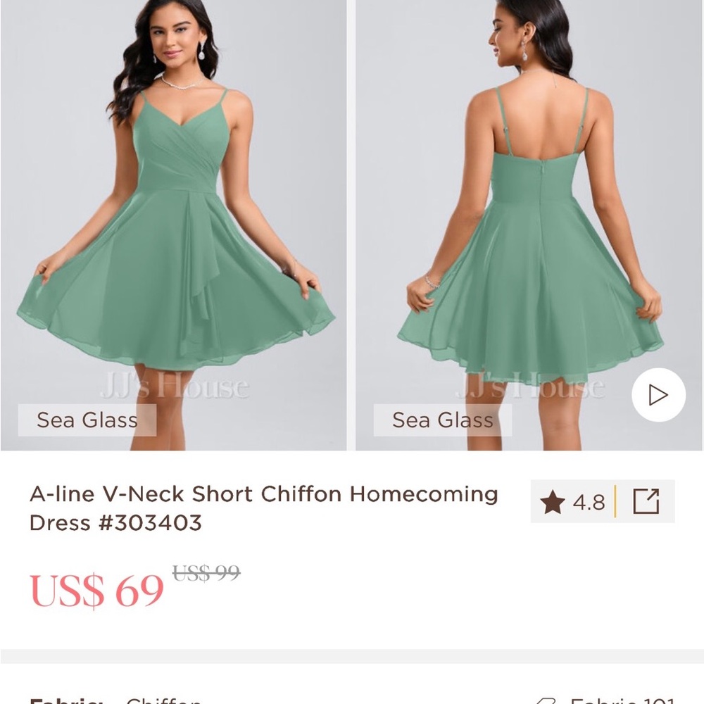 JJs House V-Neck Mini Dress - worn once